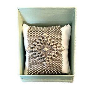 Sergio Gutierrez Collection Liquid Metal Bracelet Wide Silver Strand Ltd Edition